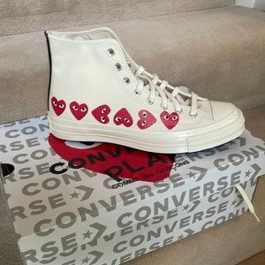 *BRAND NEW* Comme Des Garçons Play x Converse high tops. Size 8